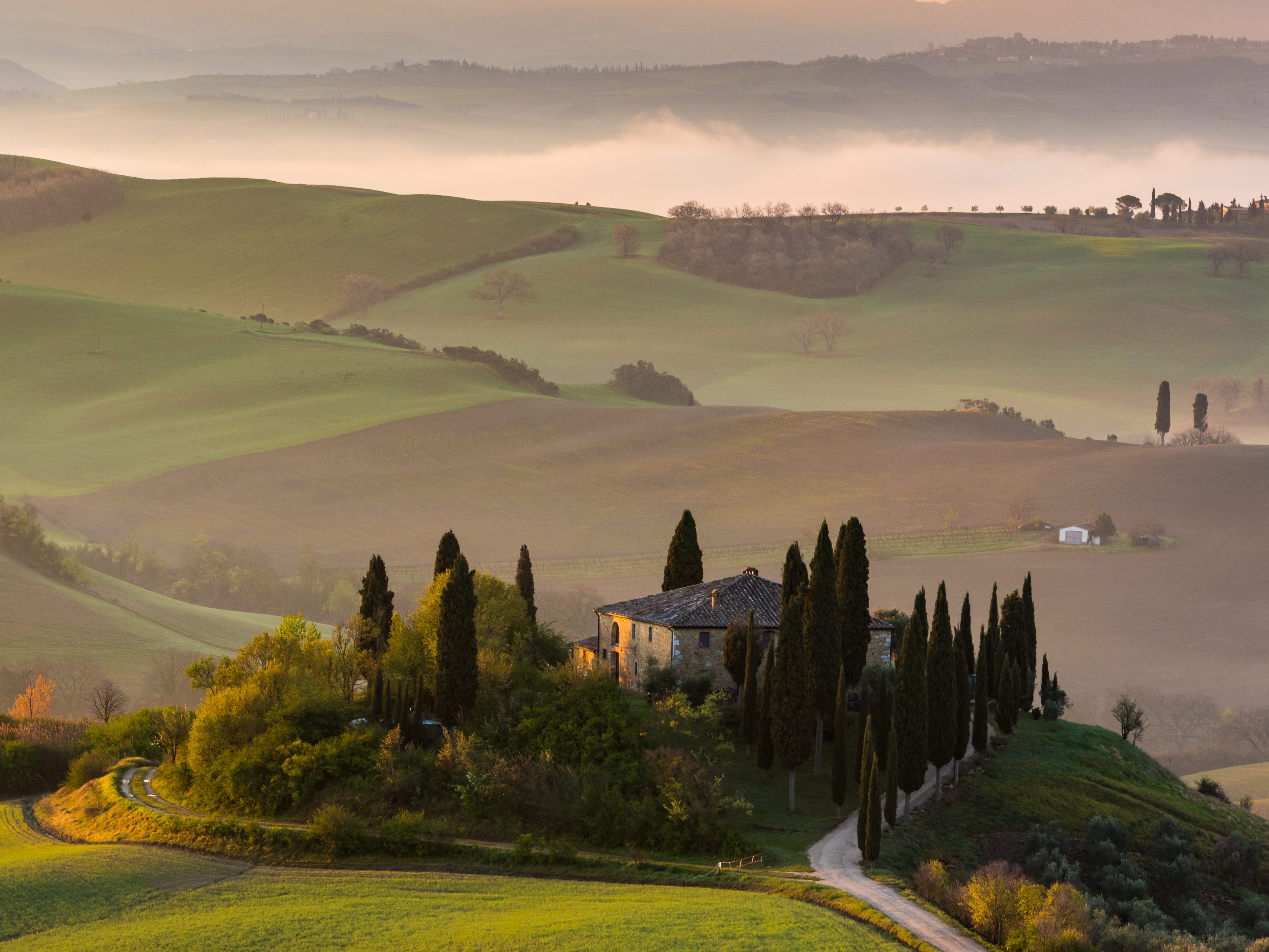 Huisje in de heuvels in Toscane