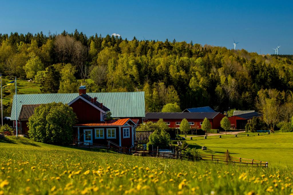 Zweedse boerderij in de bergen