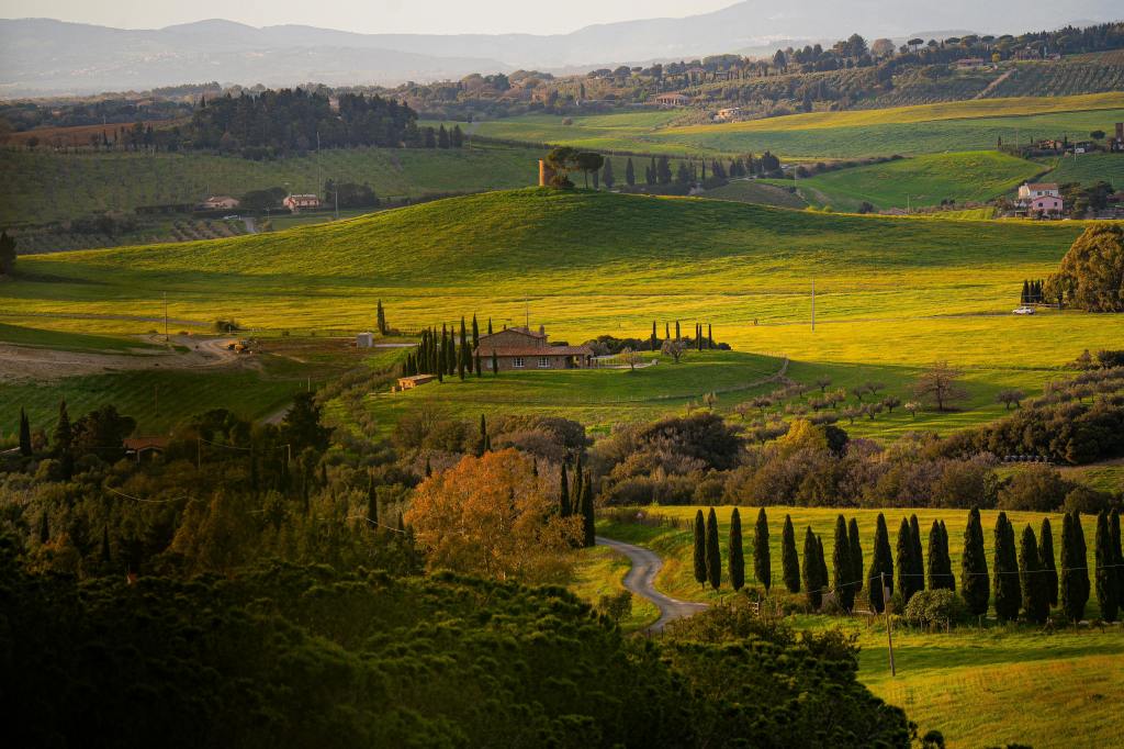 Groen heuvellandschap in Toscane